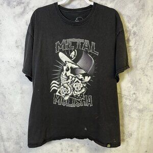 Metal Mulisha T Shirt Mens 2XL Black Short Sleeve Grunge Racing Skull